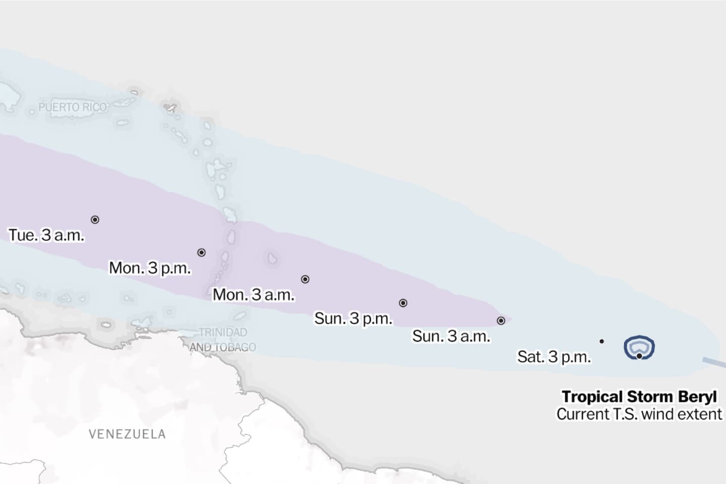 Tracking Tropical Storm Beryl Map and projected storm path Retifo News